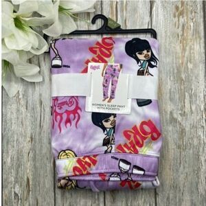 Women’s Juniors’ Bratz Print Comfy Lounge Pajama Sleep Pants, Size XL